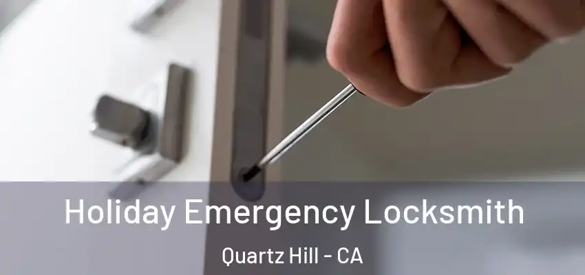  Holiday Emergency Locksmith Quartz Hill - CA